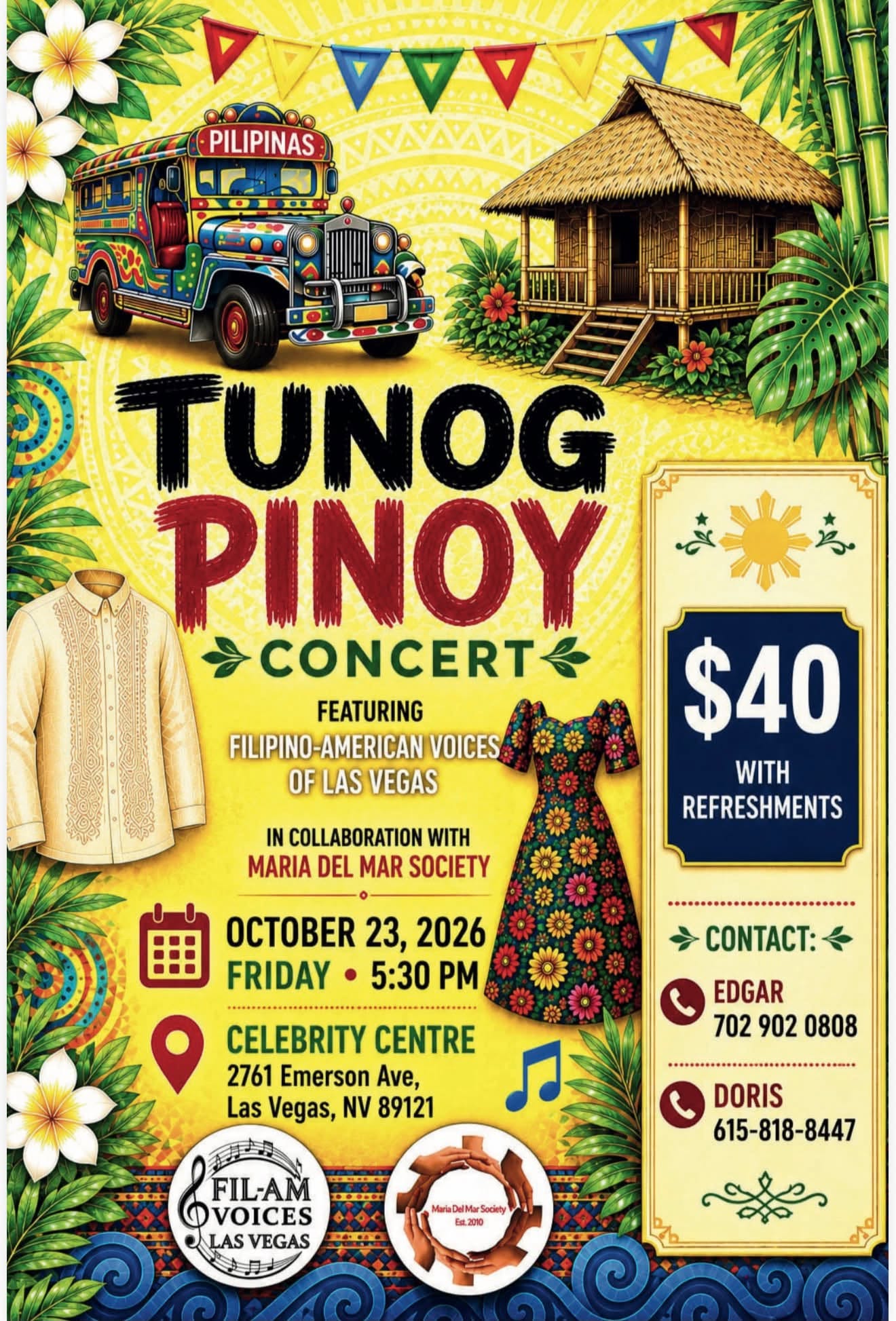 Tunog Pinoy Concert Flyer